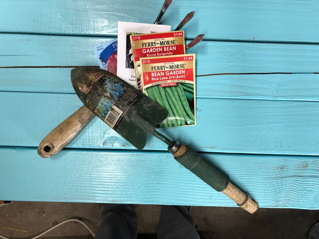 Gardening tools and seeds