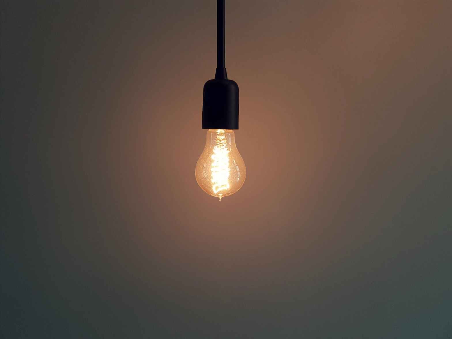 Lit lightbulb