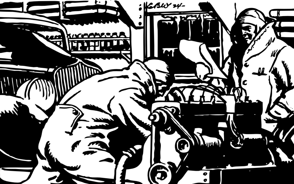 Image is taken from "The Building of an Automobile" by Henry B. Lent New York THE MACMILLAN COMPANY 1934. Archive.org states this image as public domain.