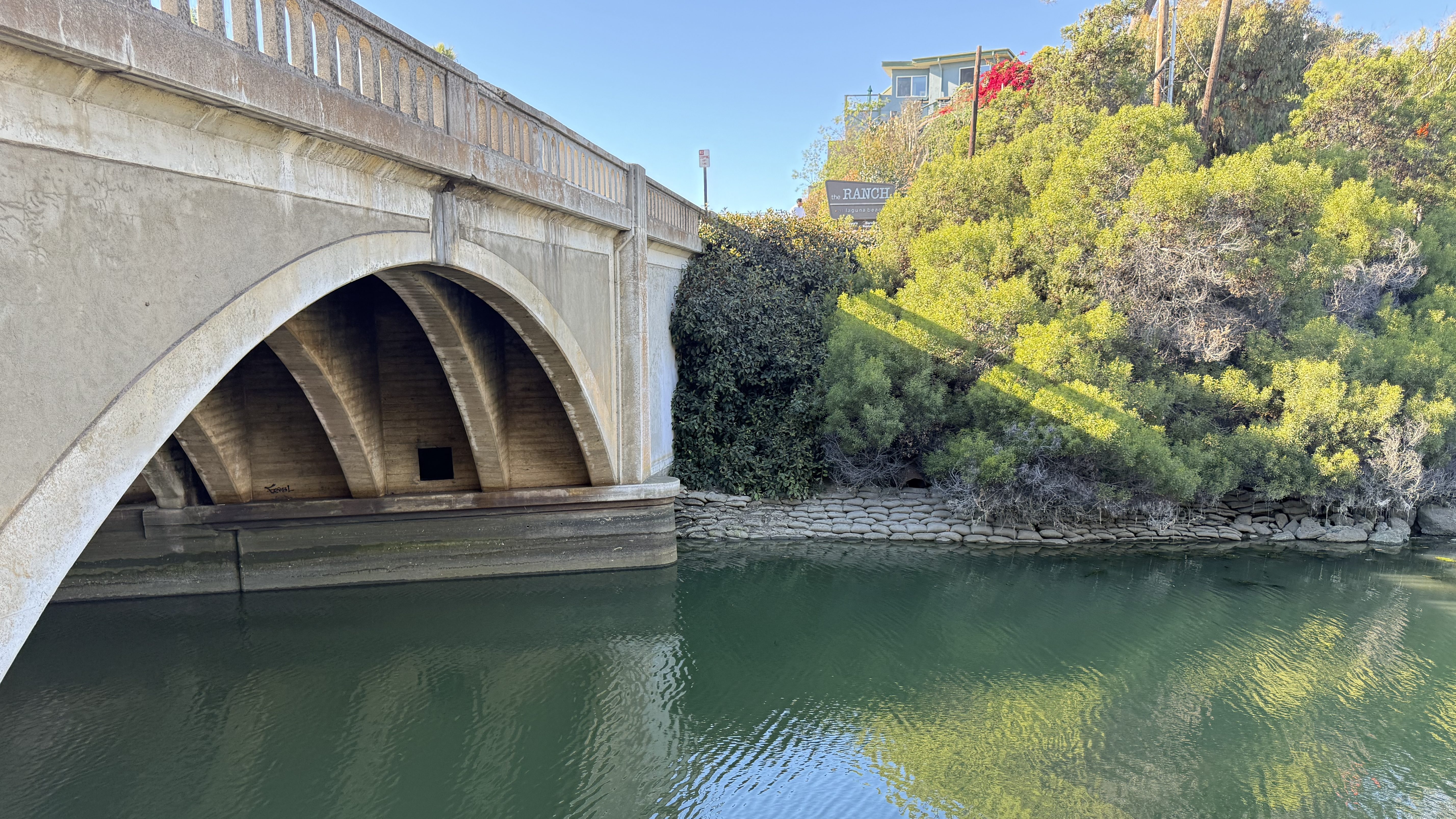 Bridge over a creek at Aliso Beach